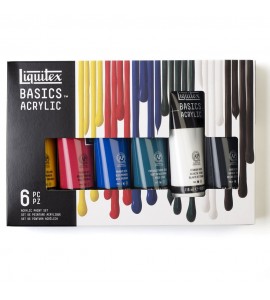 Estojo Tinta Acrílica Liquitex Basics 06 Cores Basicas 118ml 