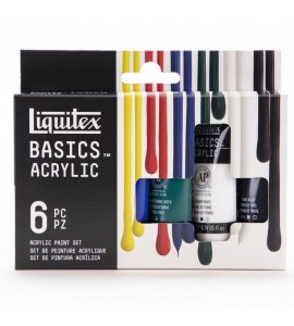 Estojo Tinta Acrílica Liquitex Basics 06 Cores Basicas 22ml