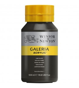Tinta Acrílica Galeria W&N 337 Lamp Black 500ml 