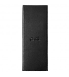 Bloco de Notas Rhodia 8,4x22cm N°8 Capa Couro Preto