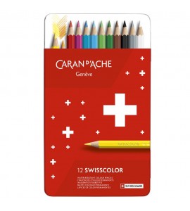 Lápis de Cor Swisscolor 12 Cores Permanente