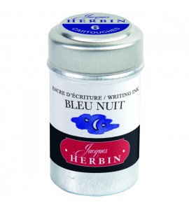 Tinta Cartucho Caneta Tinteiro Bleu Nuit Herbin