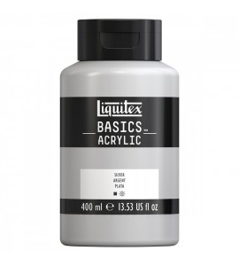 Tinta Acrílica Liquitex Basics 733 Silver 400ml