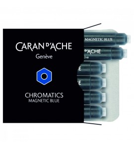 Cartucho Caneta Tinteiro Caran d’Ache Chromatics Magnetic Blue C/6