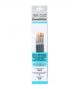 Kit De Pincéis Aquarela Winsor & Newton Foundation 06 Unidades 5295016
