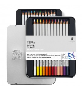 Lápis Winsor e Newton Aquarelável 24 Cores
