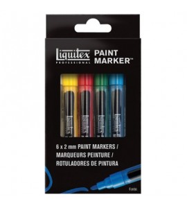 Kit Marcador Paint Marker Liquitex 4mm 06 Cores Basicas