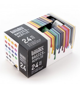 Estojo Tinta Acrílica Liquitex 24 Cores Basics 22ml