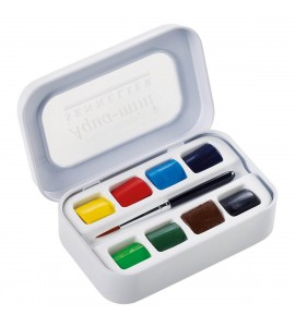 Estojo Aquarela Sennelier L'Aquarelle Aqua - Mini Pastilha 08 Cores