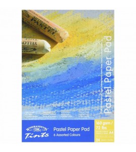 Papel Para Pastel Winsor & Newton A4 24 Folhas 06 Cores Sortidas