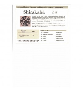 Papel Japonês Shirakaba Awagami Pack 12 Folhas A4
