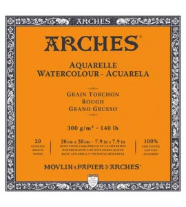Bloco de Papel para Aquarela Arches TT 300g/m² 20x20cm 20 Folhas