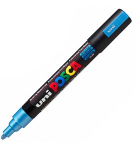 Caneta Posca Uni Ball PC-5M Azul Metálico