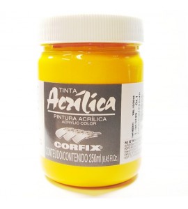 Tinta Acrílica Corfix 250ml 124 Amarelo Cad Escuro G1