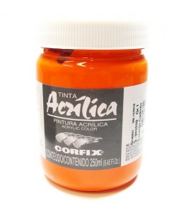 Tinta Acrílica Corfix 250ml 126 Laranja Cádmio G1