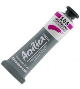 Tinta Acrílica Corfix 37ml 105 Laca Magenta