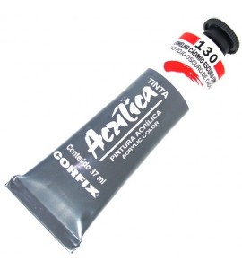 Tinta Acrílica Corfix 37ml 130 Vermelho Cádmio Escuro Imit.