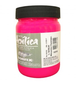 Tinta Acrílica Fluorescente Corfix 250ml 1015 Magenta
