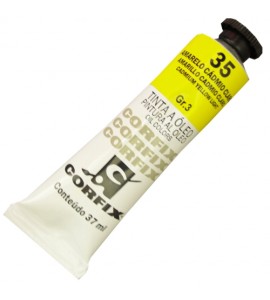 Tinta a Óleo Corfix 37ml 035 Amarelo Cádmio Claro G3