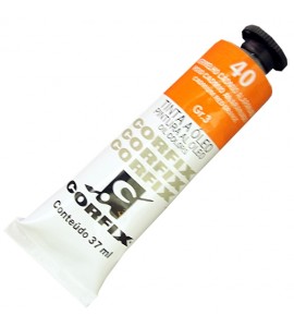 Tinta a Óleo Corfix 37ml 040 Vermelho Cád. Alaranjado G3