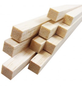 Vareta de Madeira Balsa Quadrada 12x12x930mm