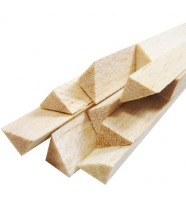 Vareta de Madeira Balsa Triangular 08x08x930mm
