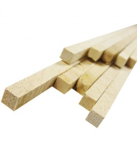 Vareta de Madeira Caxeta Quadrada 03x03x930mm