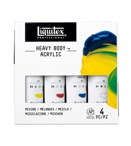 Estojo Tinta Acrílica Liquitex Heavy Body 59ml 04 Cores