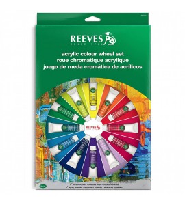 Estojo Tinta Acrílica Wheel Set Reeves C/18