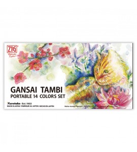Aquarela Kuretake Gansai Tambi 14 Cores Portable