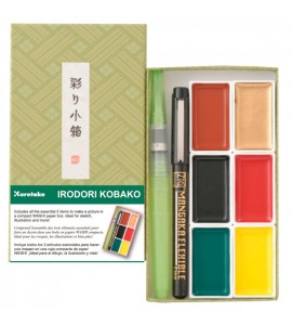 Aquarela Kuretake Gansai Tambi Irodori Kobako Green