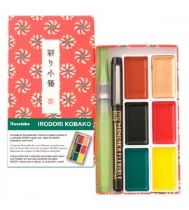 Aquarela Kuretake Gansai Tambi Irodori Kobako Red