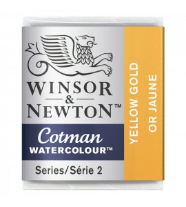 Tinta Aquarela Pastilha Cotman Winsor & Newton Yellow Gold 088