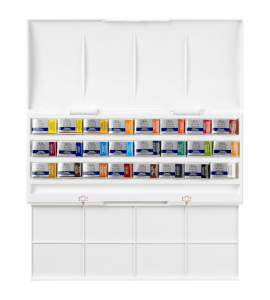 Tinta Aquarela Pastilha Winsor & Newton Cotman 24 Cores Studio Set 