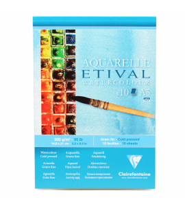 Bloco de Papel Para Aquarela Etival A5 200g Clairefontaine