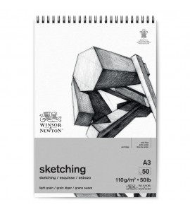 Bloco de Papel Sketch A3 Winsor & Newton 110g/m² 50 Fls