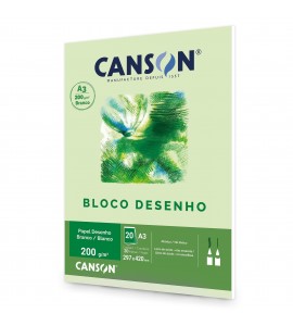 Bloco de Papel Para Desenho Canson 200g/m² A3 Branco
