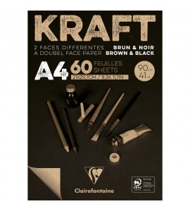 Bloco de Papel Kraft Brown & Black Clairefontaine A4