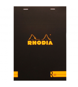 Bloco de Papel Para Desenho e Notas Rhodia A5 N°16 Capa Preta