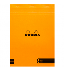 Bloco de Papel Para Desenho e Notas Rhodia A4 N°18 Capa Laranja