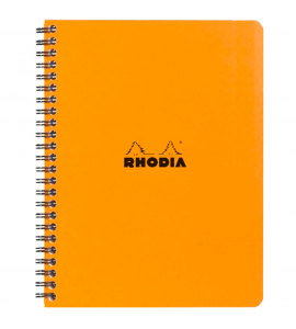 Caderno Rhodia Note Book Papel Quadriculado Capa Laranja A5+