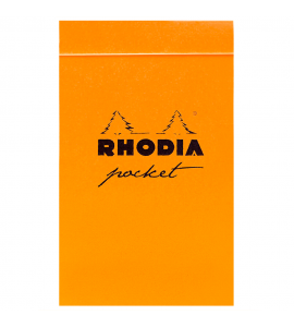 Bloco de Notas Rhodia Papel Pontilhado Pocket Capa Laranja