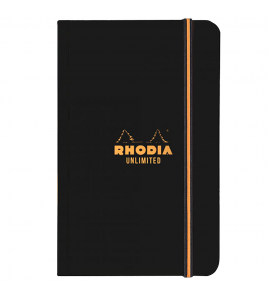 Bloco de Notas Rhodia Quadriculado Unlimited Capa Preta 9X14cm