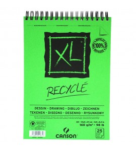 Bloco de Papel Para Desenho Recyclé XL 160g/m² A5 25 folhas