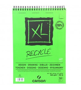 Bloco de Papel Para Desenho Recyclé XL 160g/m² A3 50 folhas