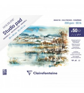 Bloco Para Aquarela Studio Pad 30x40cm 200g Clairefontaine