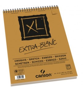 Bloco de Papel Canson XL Extra White 90g/m² A5