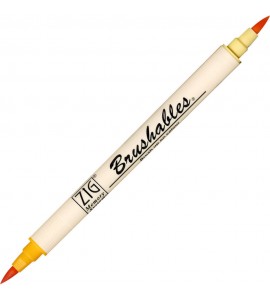 Caneta Brushables Ponta Dupla Kuretake Apricot 