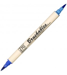 Caneta Brushables Ponta Dupla Kuretake Blue 