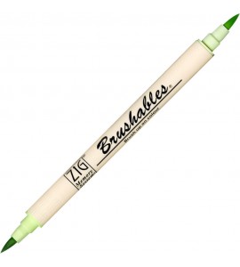 Caneta Brushables Ponta Dupla Kuretake Cool Cucumber